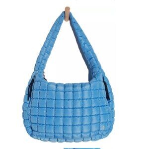 FP Movement Quilted Carryall-Color: Denim Blue
